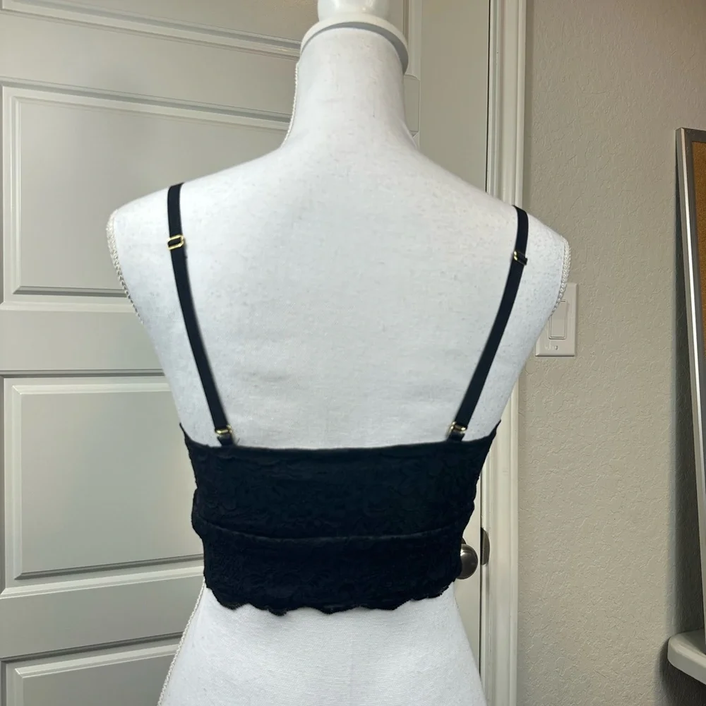 We Are Hah x Free People Smarty Classic Black Lace Bralette NEW Size XS